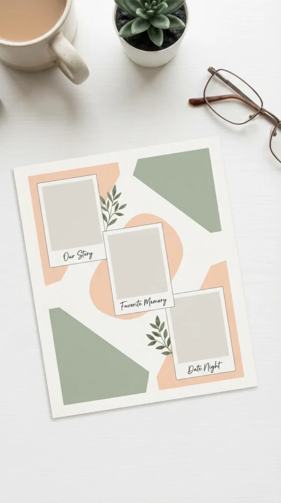 digital scrapbook for couples printable