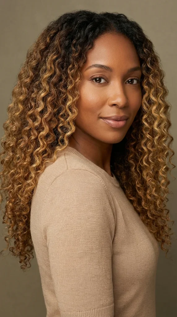 honey blonde ombre Black women