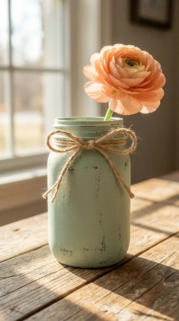 mason jar vase Mother's Day craft for kids