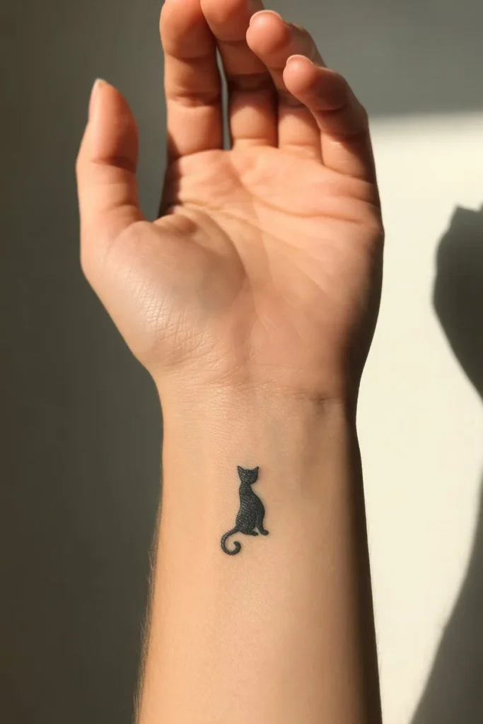 micro animal wrist tattoo
