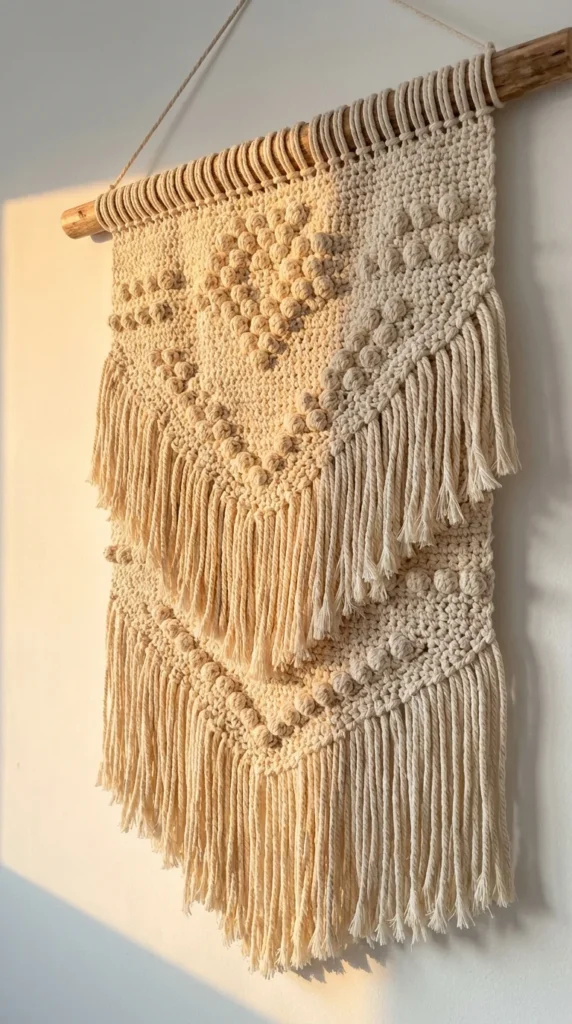 modern crochet wall hanging decor