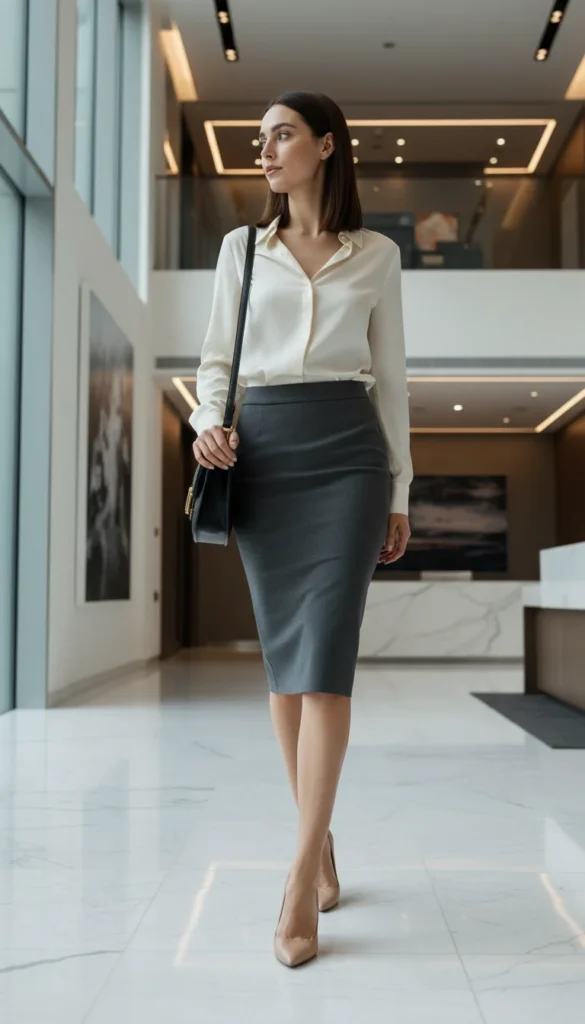 office siren pencil skirt outfit