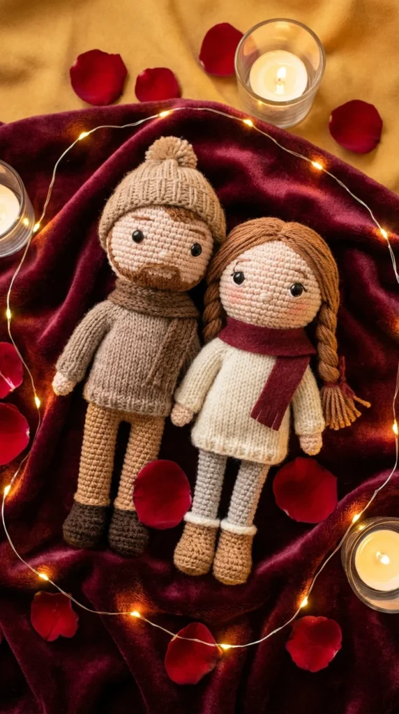 personalized crochet couple dolls gift