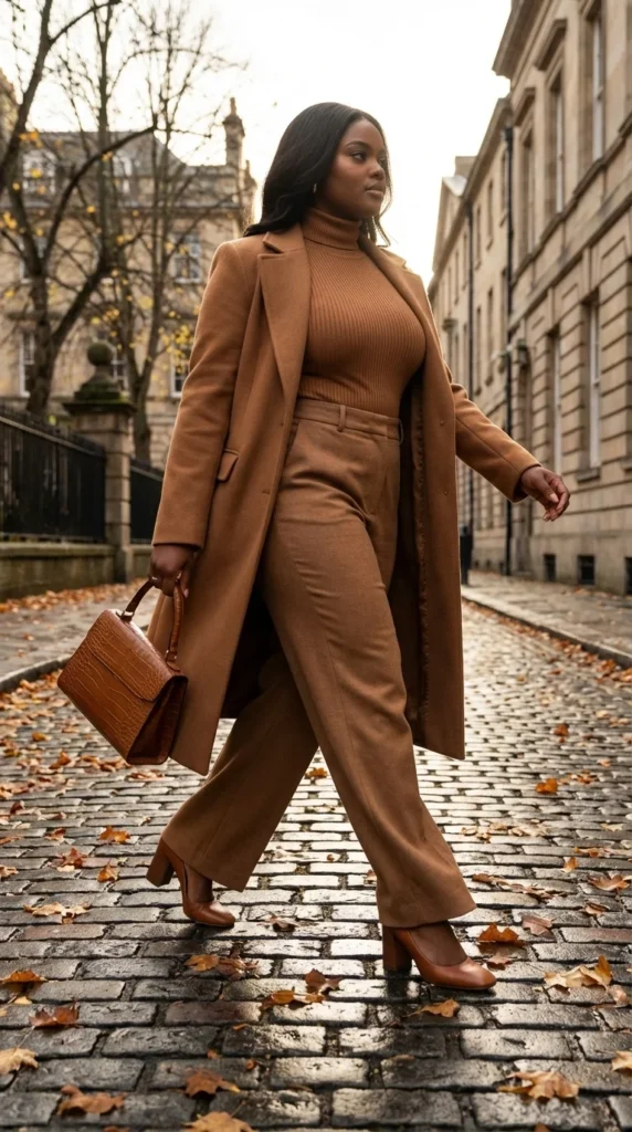 plus size baddie winter fits monochrome