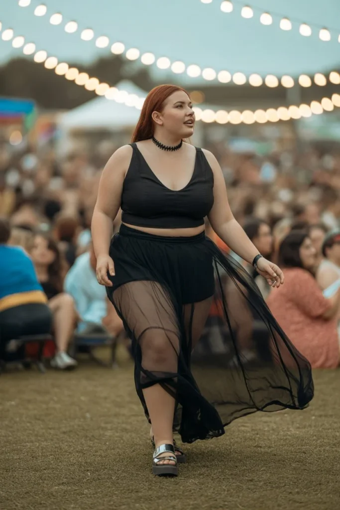 plus size black rave outfit