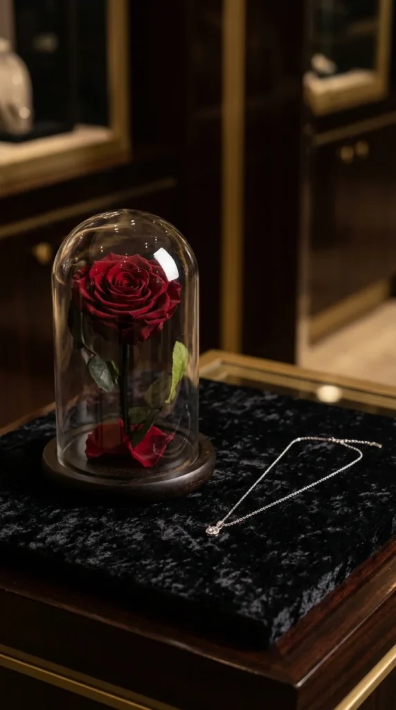 preserved rose necklace simple gift mom