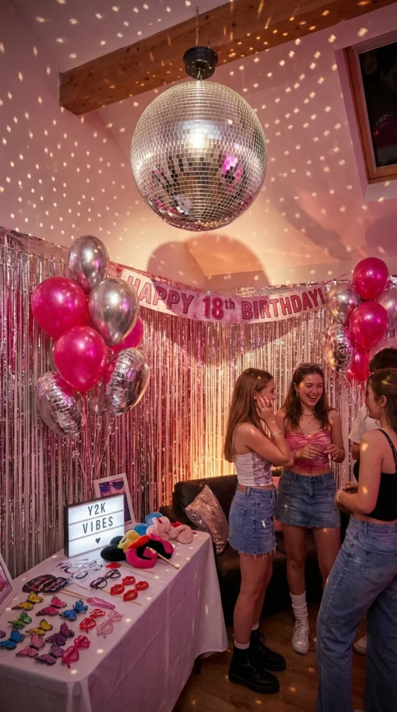 retro Y2K 18th birthday party
