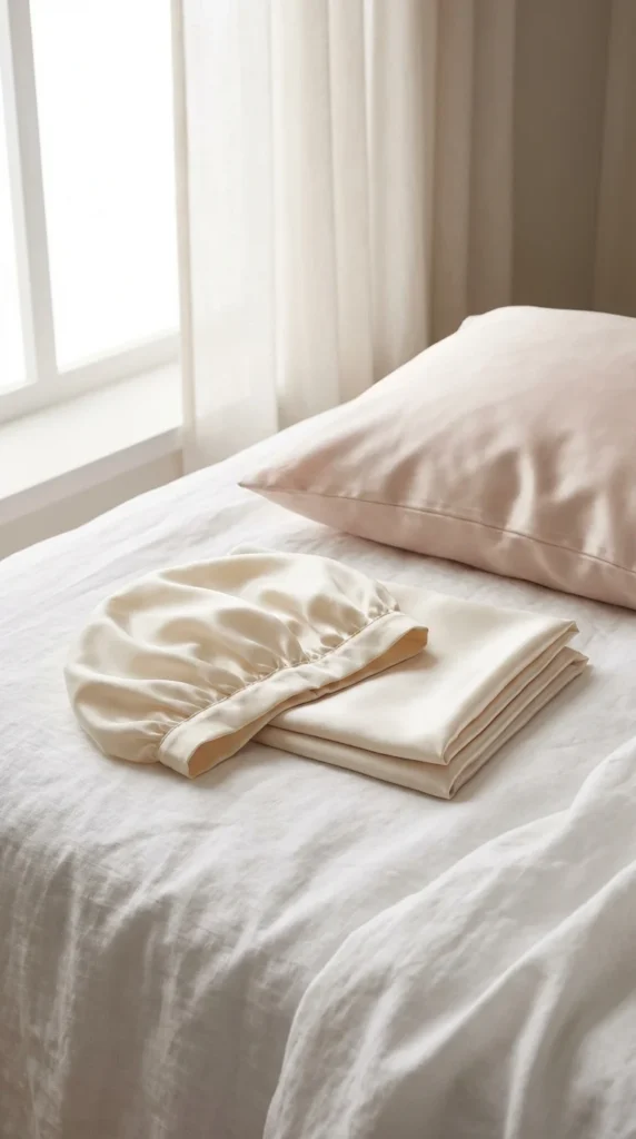 silk bonnet hair care sleep