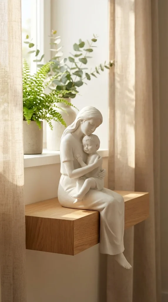 simple mother child statue gift idea