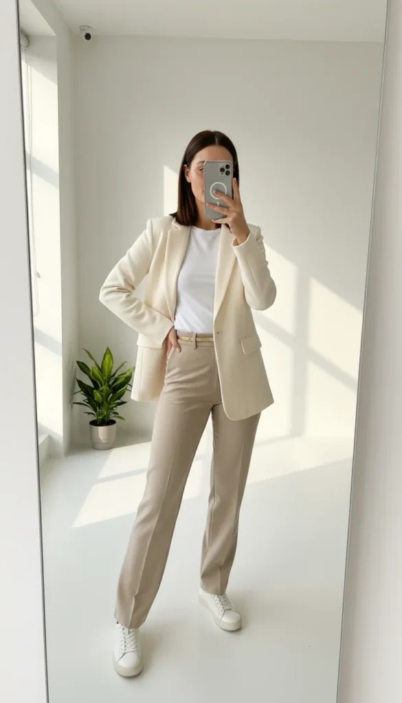 smart casual knit blazer co-ord set