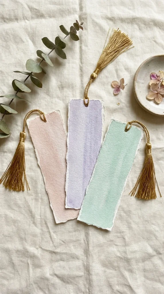 watercolor bookmark Mother's Day gift kids make