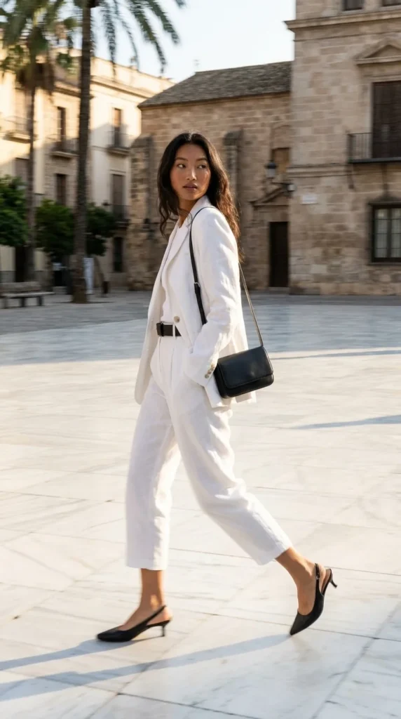 white capri set going out outfit
