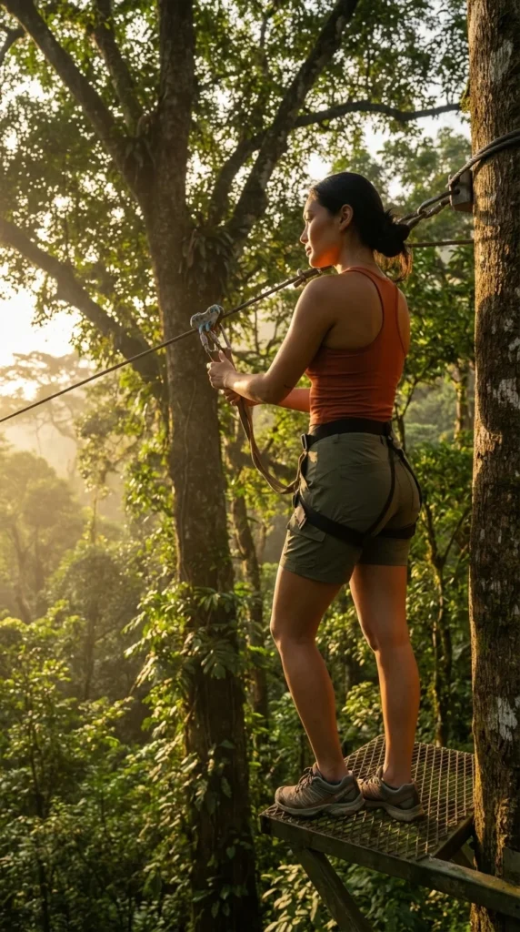 zip line outfit Costa Rica athletic