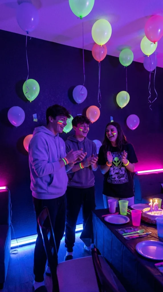 14th birthday neon party