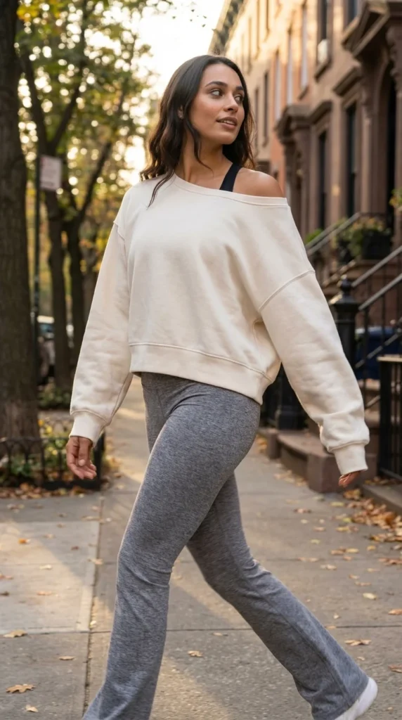 2000s yoga instructor aesthetic low-rise bootcut