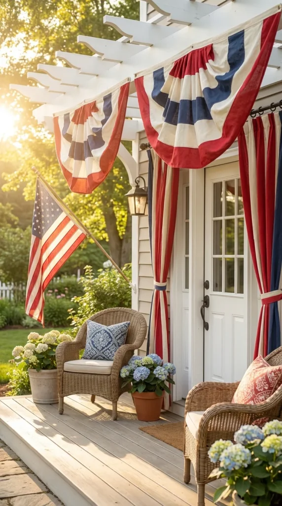4th of July hanging door sign