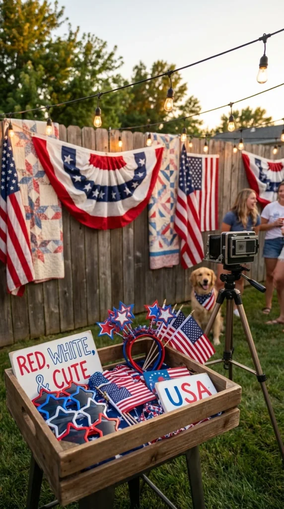 4th of July photo booth ideas backyard