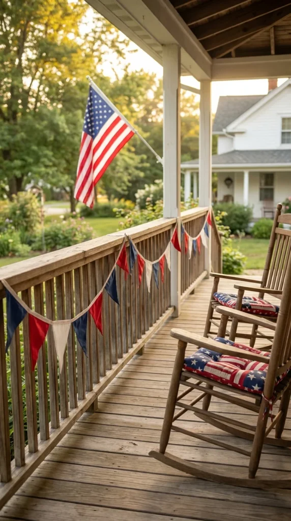 Americana porch bunting 4th July