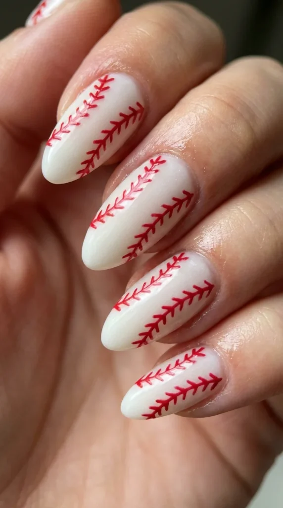 Baseball press on nails