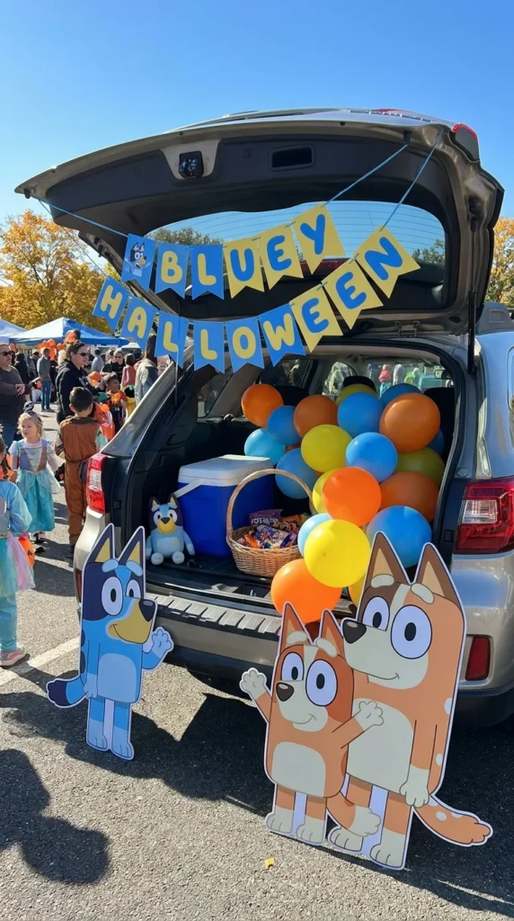 Bluey trunk or treat car