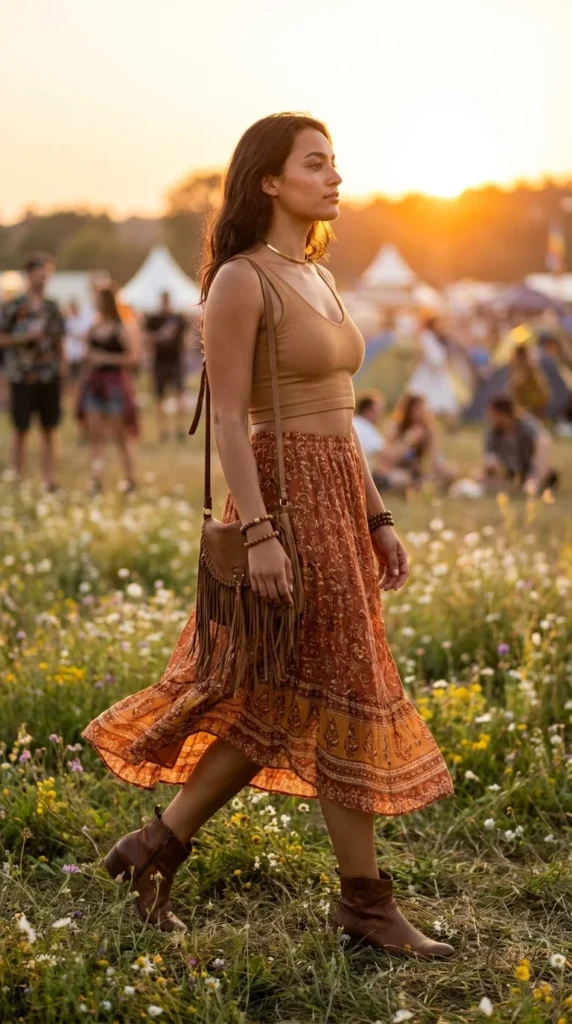 Boho concert outfit ideas Latina women