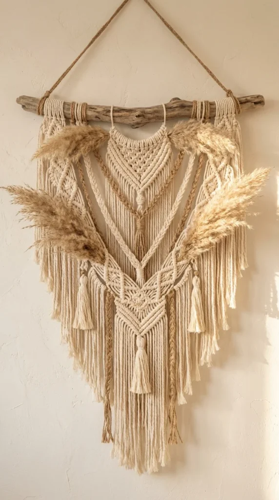 Boho crochet home decor wall hanging