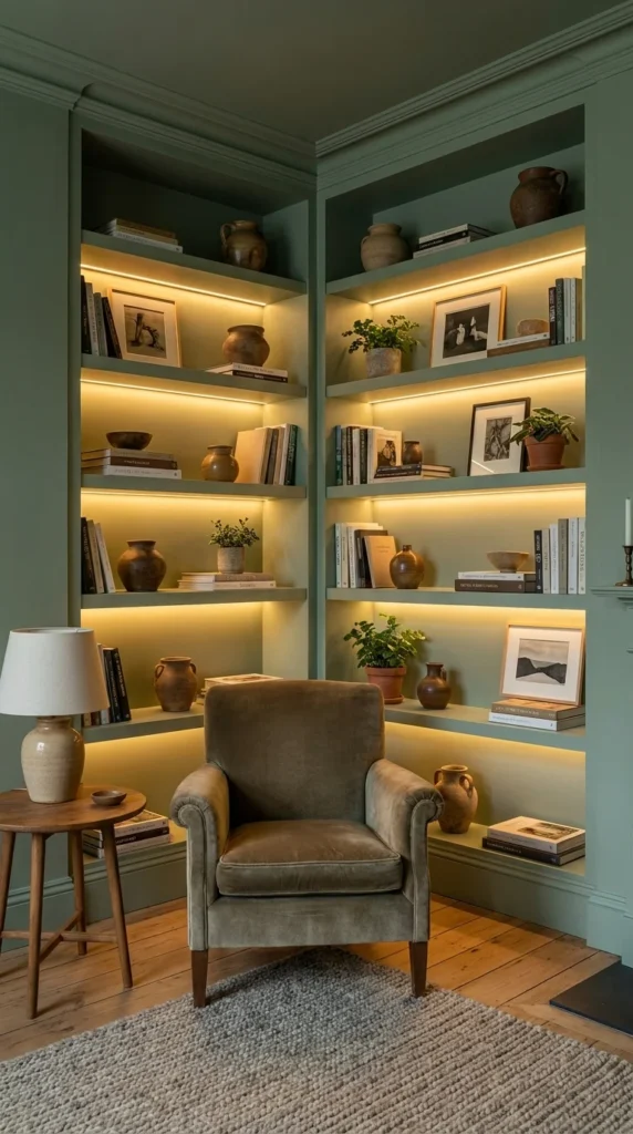 Built-in corner shelving ideas