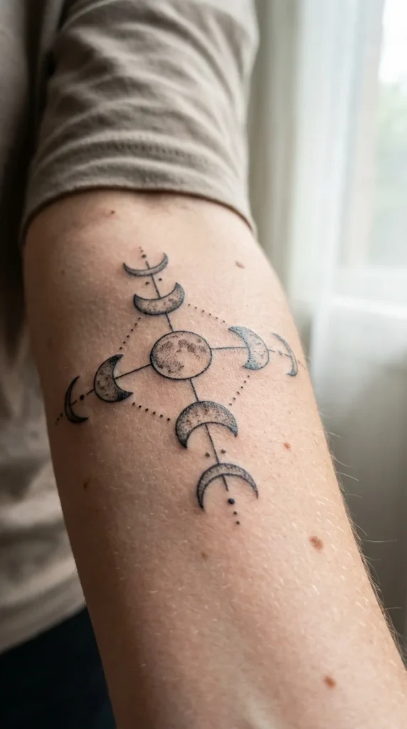 Celestial half sleeve tattoo women