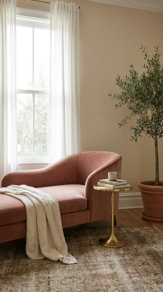 Chaise lounge corner placement