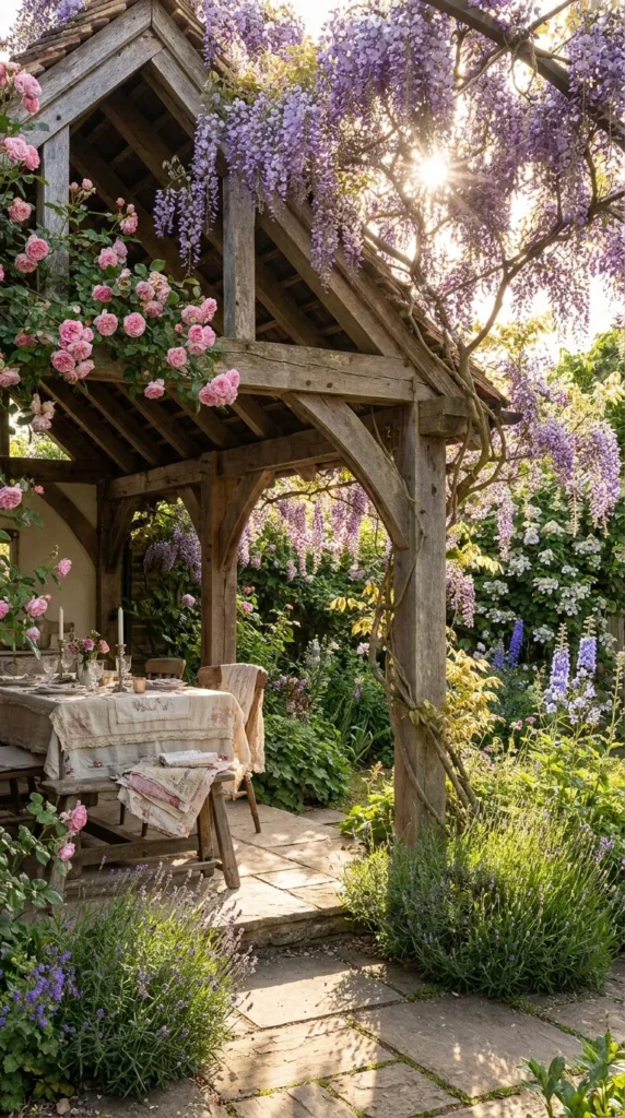 Climbing vines pavilion aesthetic