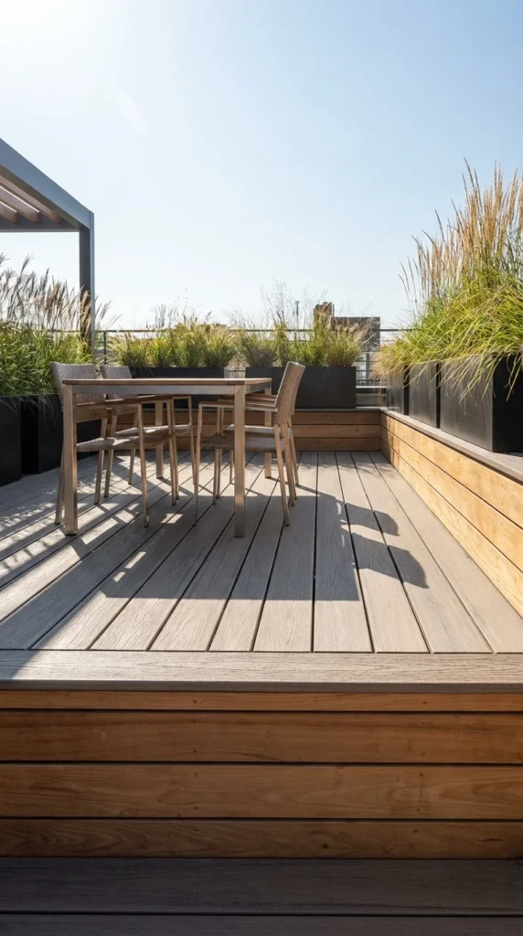 Composite deck ground level skirting panels