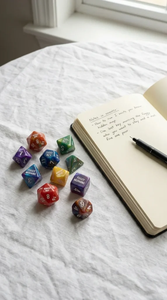 Creative writing gifts dice