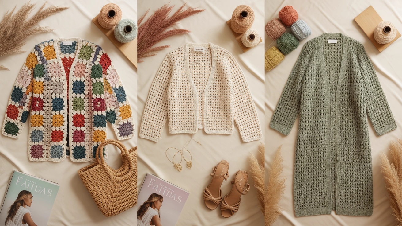 Crochet Cardigan Outfit Ideas