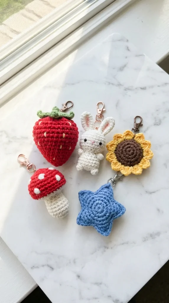 Crochet keychain gift handmade