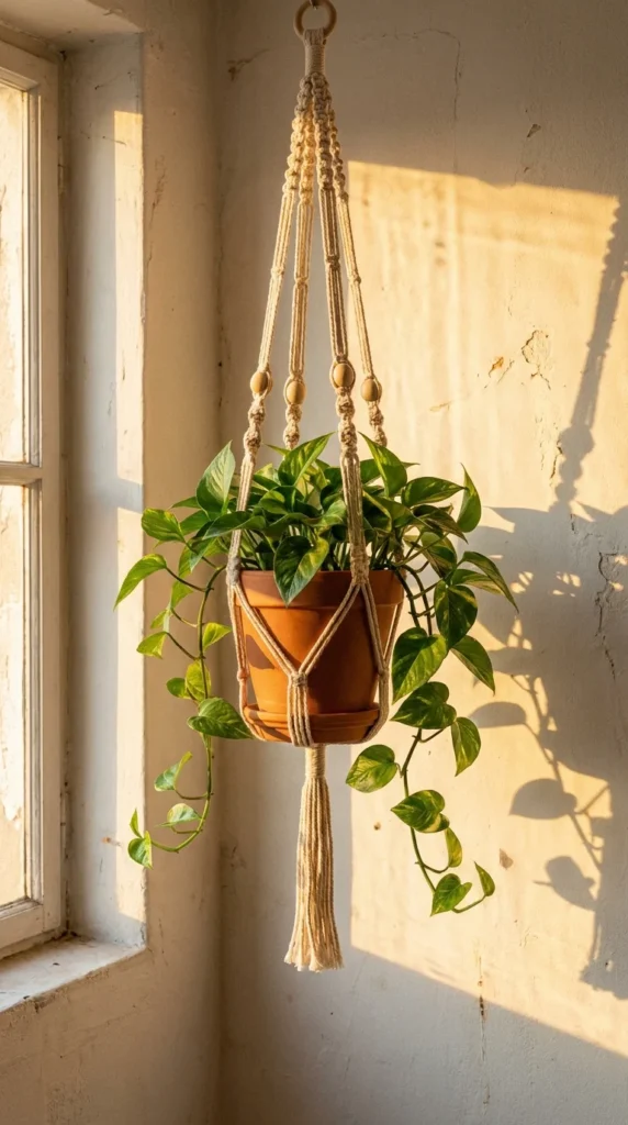 Crochet plant hanger boho décor