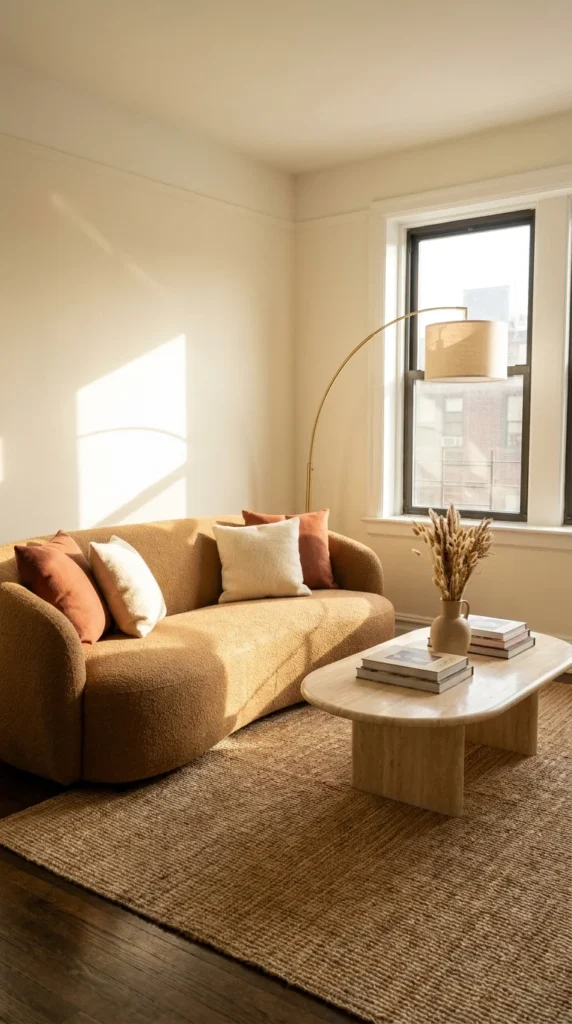 Curved corner sofa