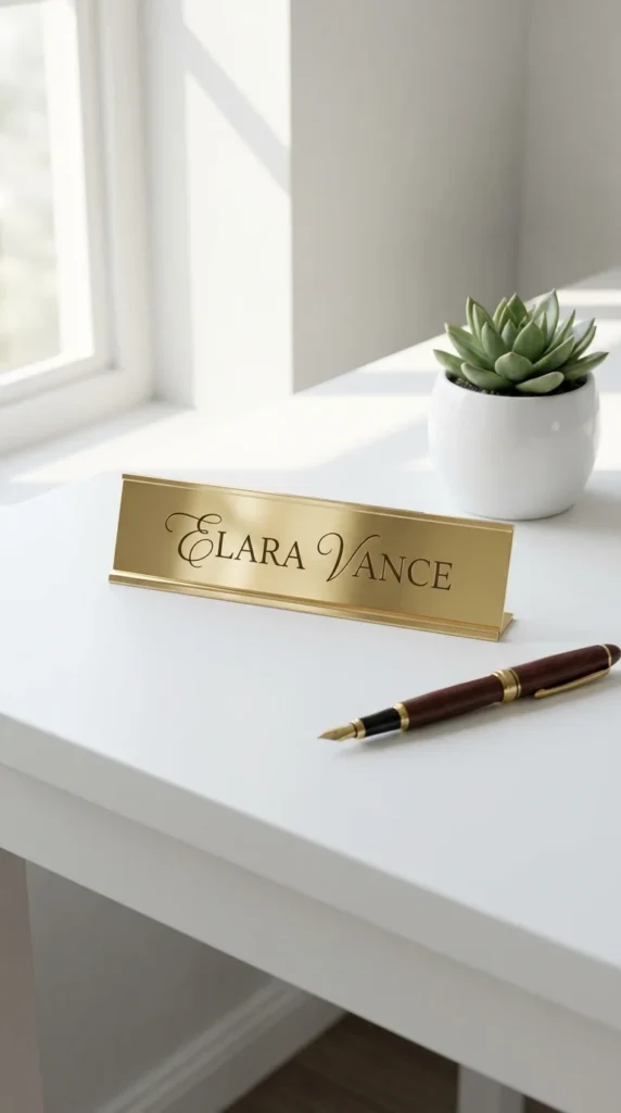 Custom name plate lawyer desk gift