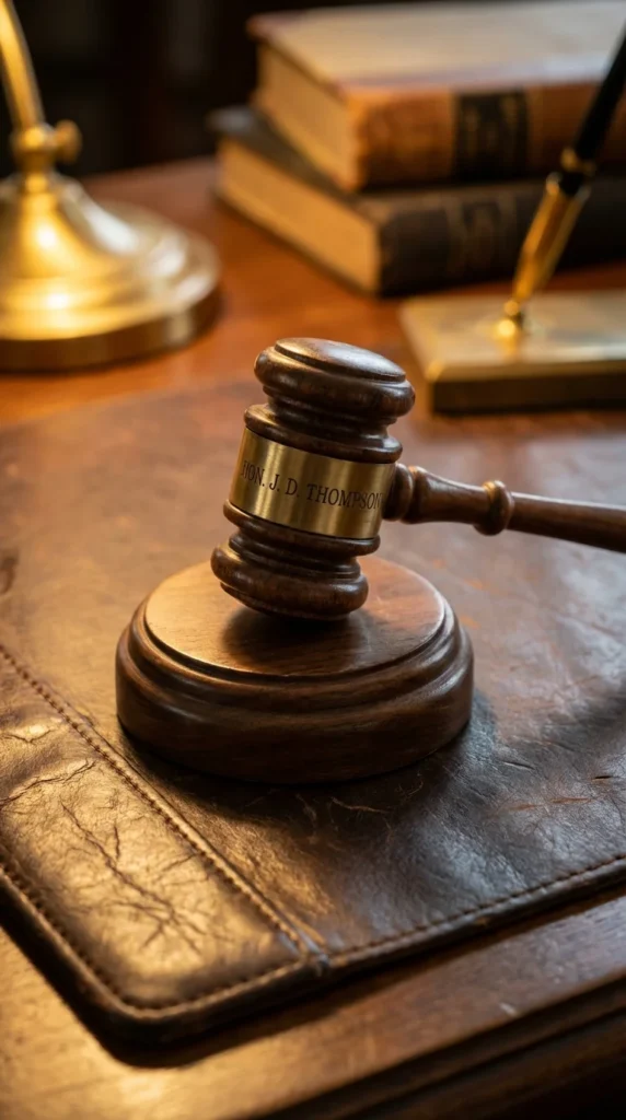 Customized engraved gavel lawyer gift