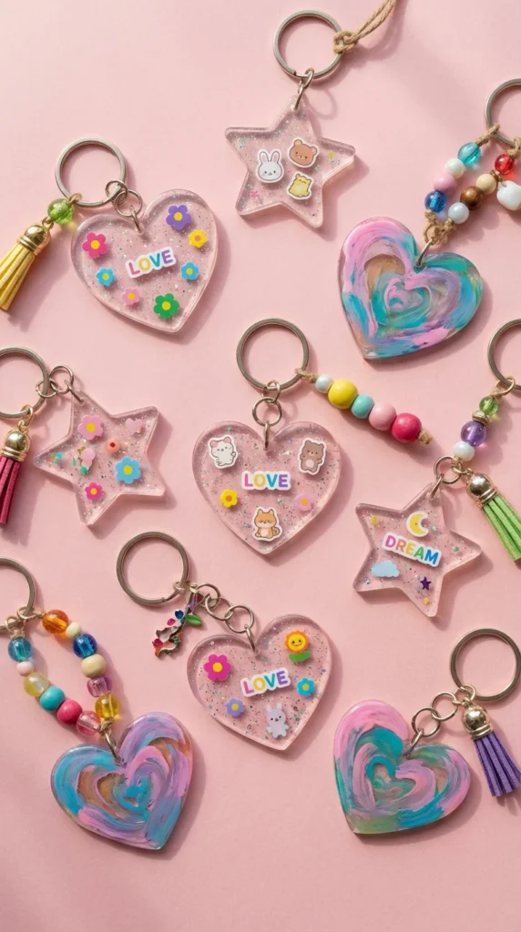 DIY acrylic keychain friend gift