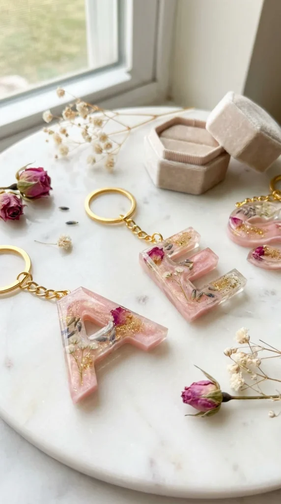 DIY resin keychain gift friends