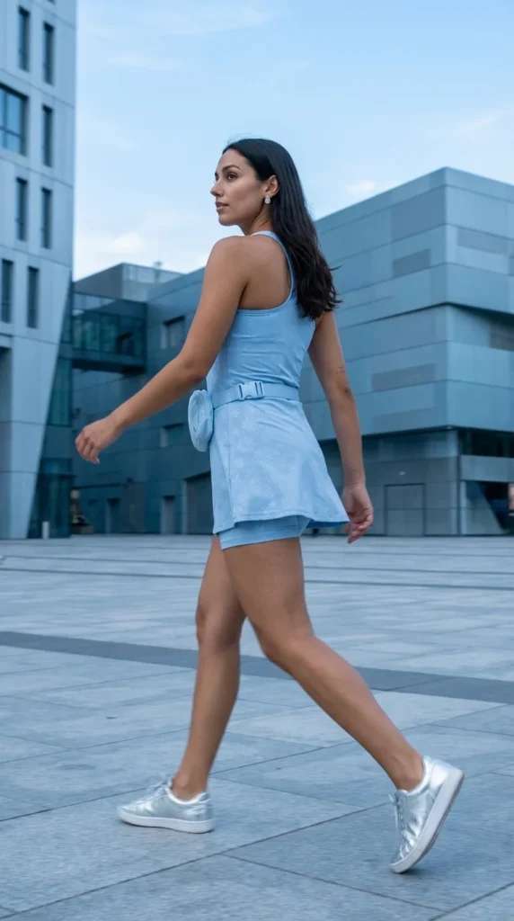 Elsa inspired blue athletic dress