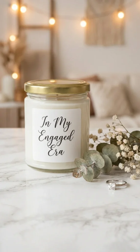 Engaged era soy candle gift
