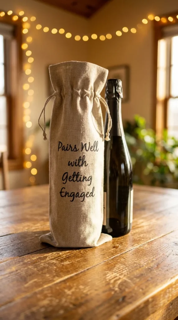 Engagement gift wine bag