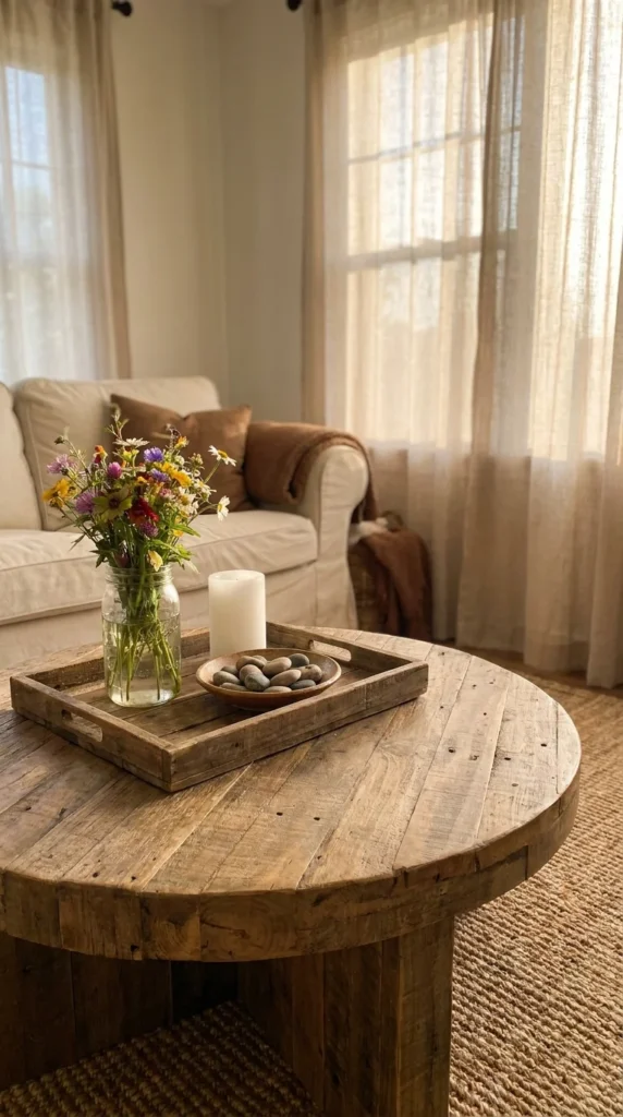 Farmhouse coffee table centerpiece ideas