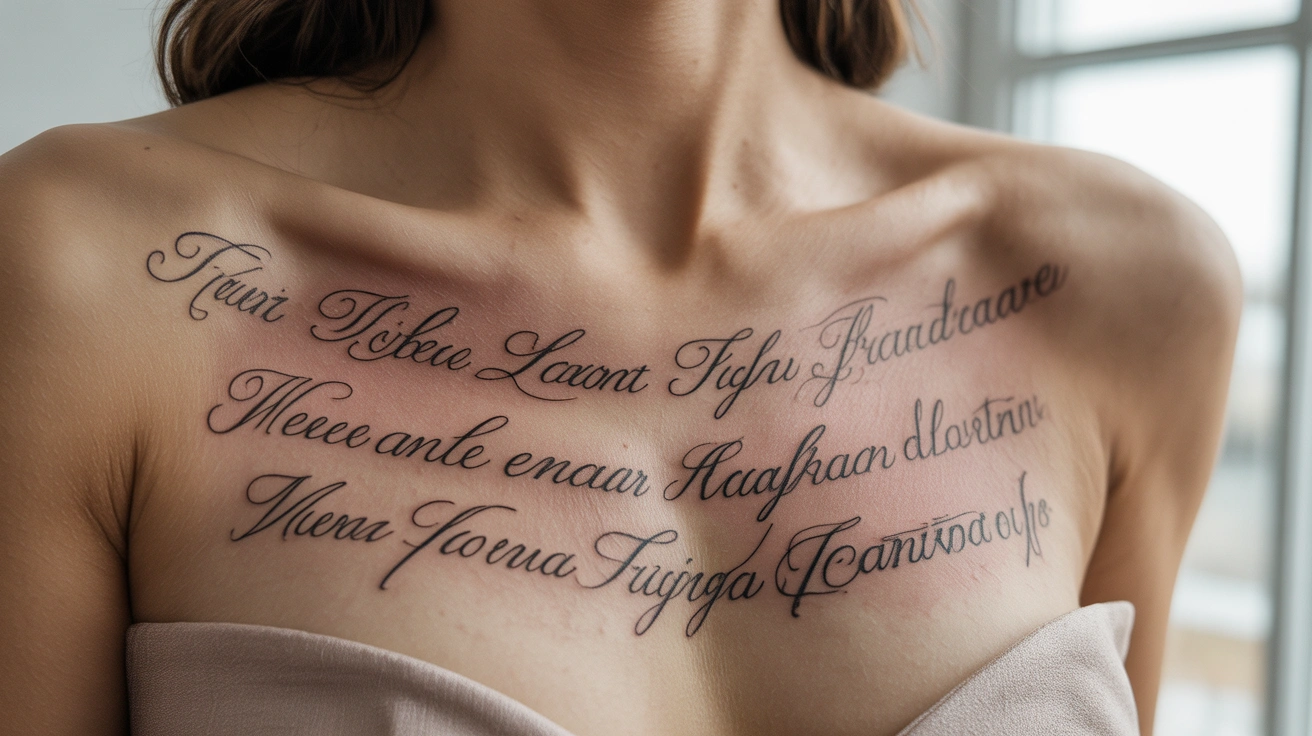 Fine Line Word Tattoos for Ribs