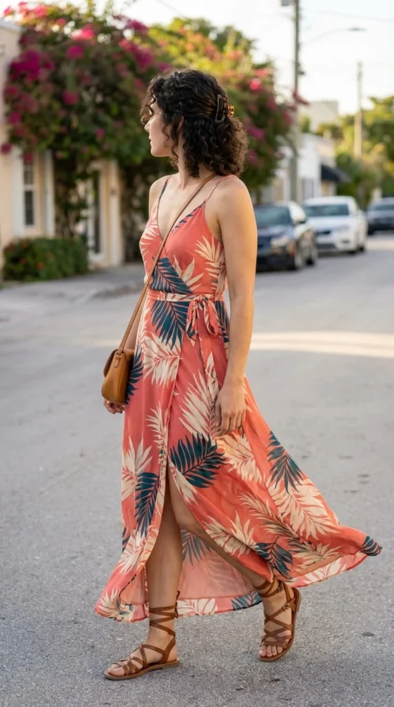 Florida maxi dress vacation outfit