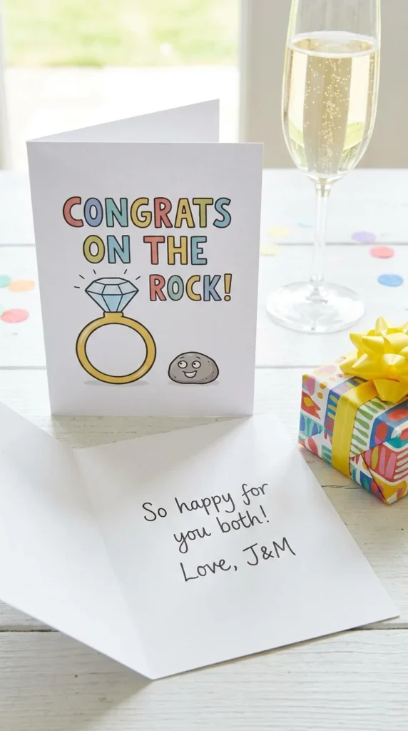 Funny engagement congratulations card