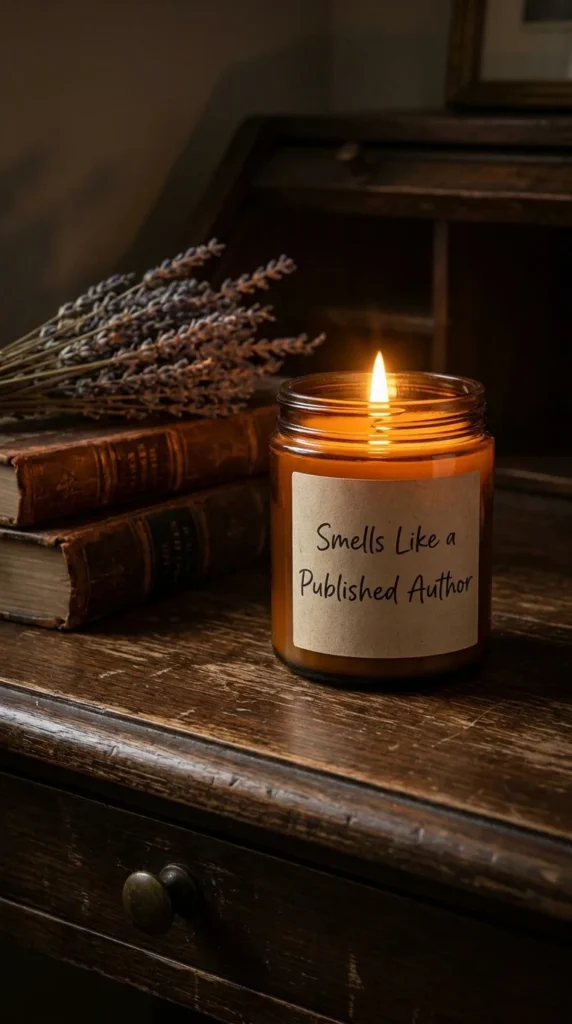 Funny gifts for writers candle