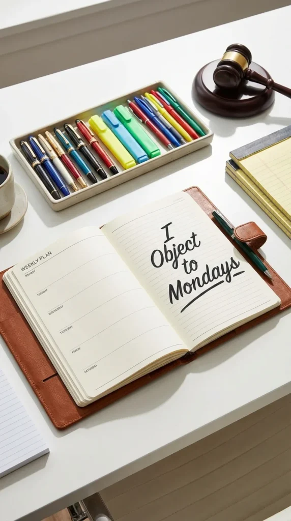 Funny lawyer planner organizer gift idea