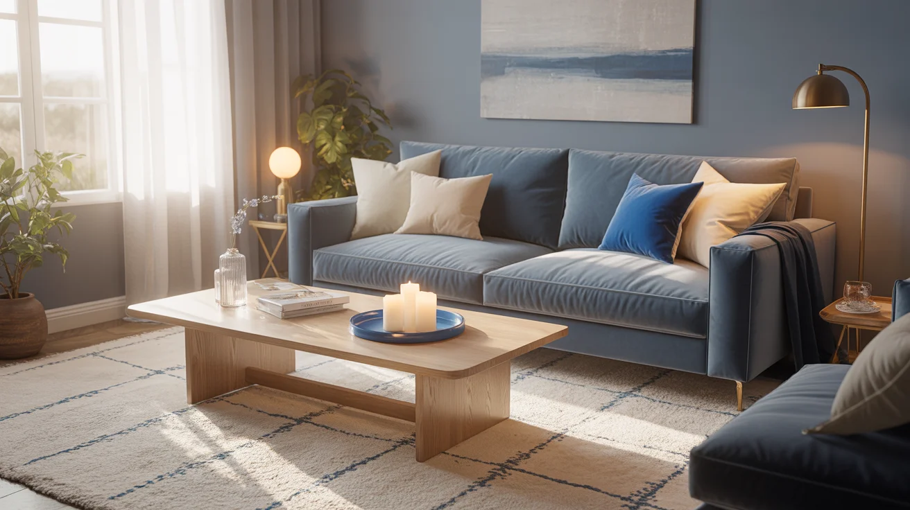 Grey and Blue Living Room Ideas